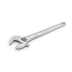 Crescent® AC218BK Adjustable Wrench, 0 to 2.062 in Wrench Opening, 18 in Overall Length, Alloy Steel Jaw, Specifications Met: ANSI, Yes Measurement Scale Included, Alloy Steel, Satin Chrome with Polished Face